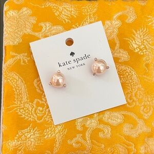Kate Spade “NWT “Rise and Shine” Blush Pearl Earrings